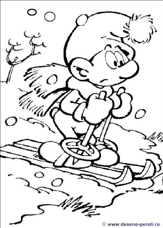 strumfii desene colorat